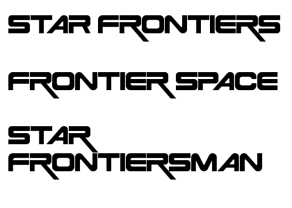 Logos rendered with the Star Frontiers Font