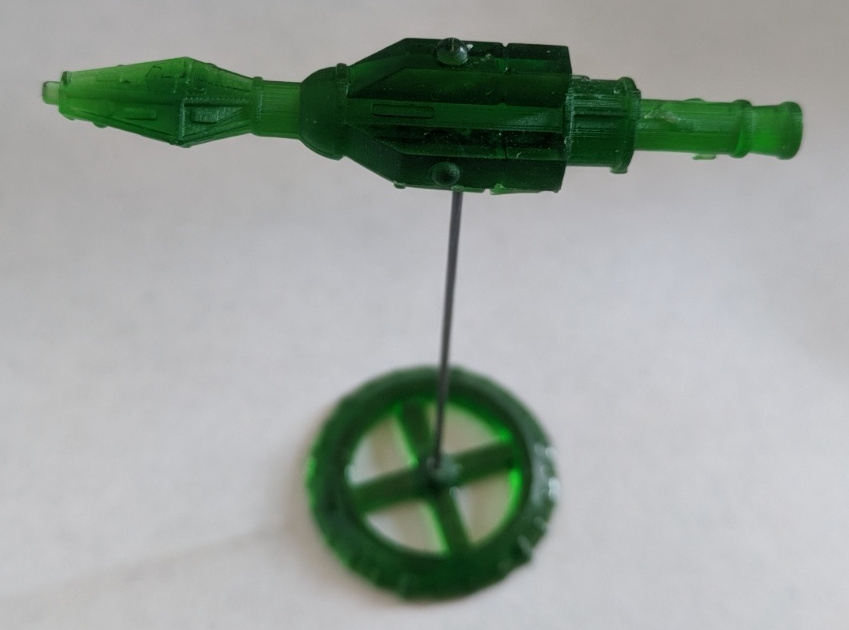 Printed UPF Frigate on 1" stand